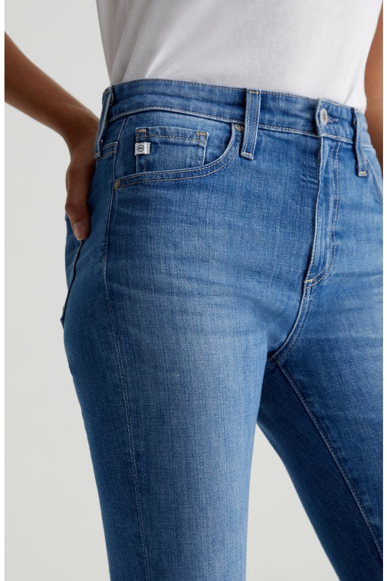 Farrah Raw Hem Crop Bootcut Jeans, Alternate, color, RUNWAY