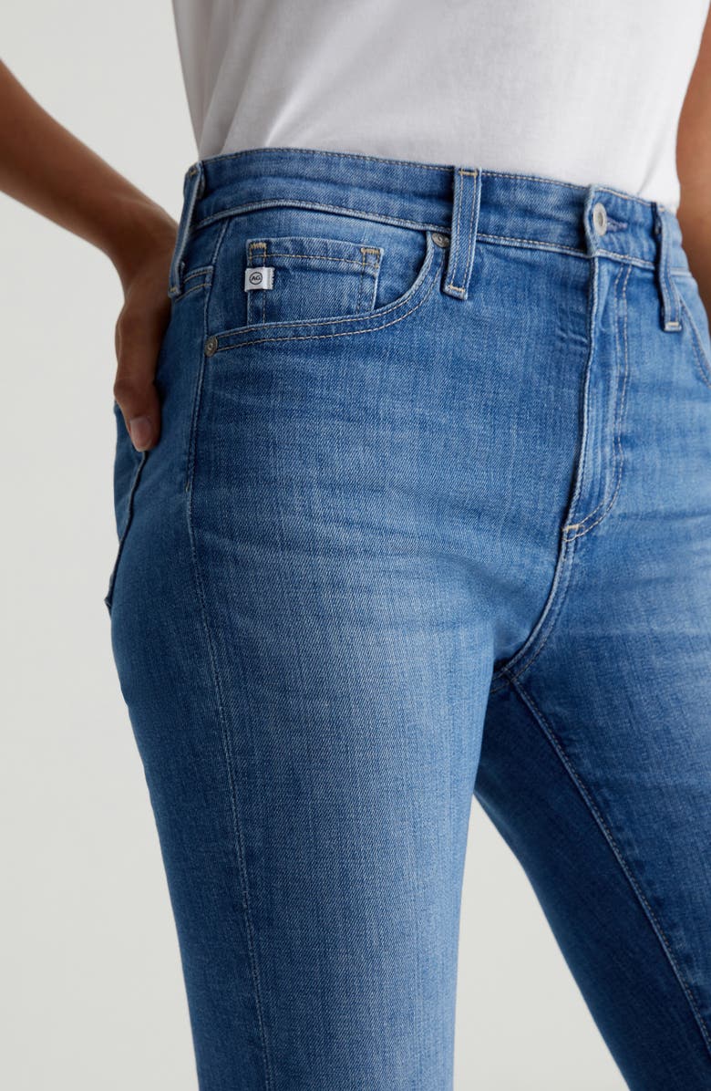 AG Farrah Raw Hem Crop Bootcut Jeans, Alternate, color, Runway