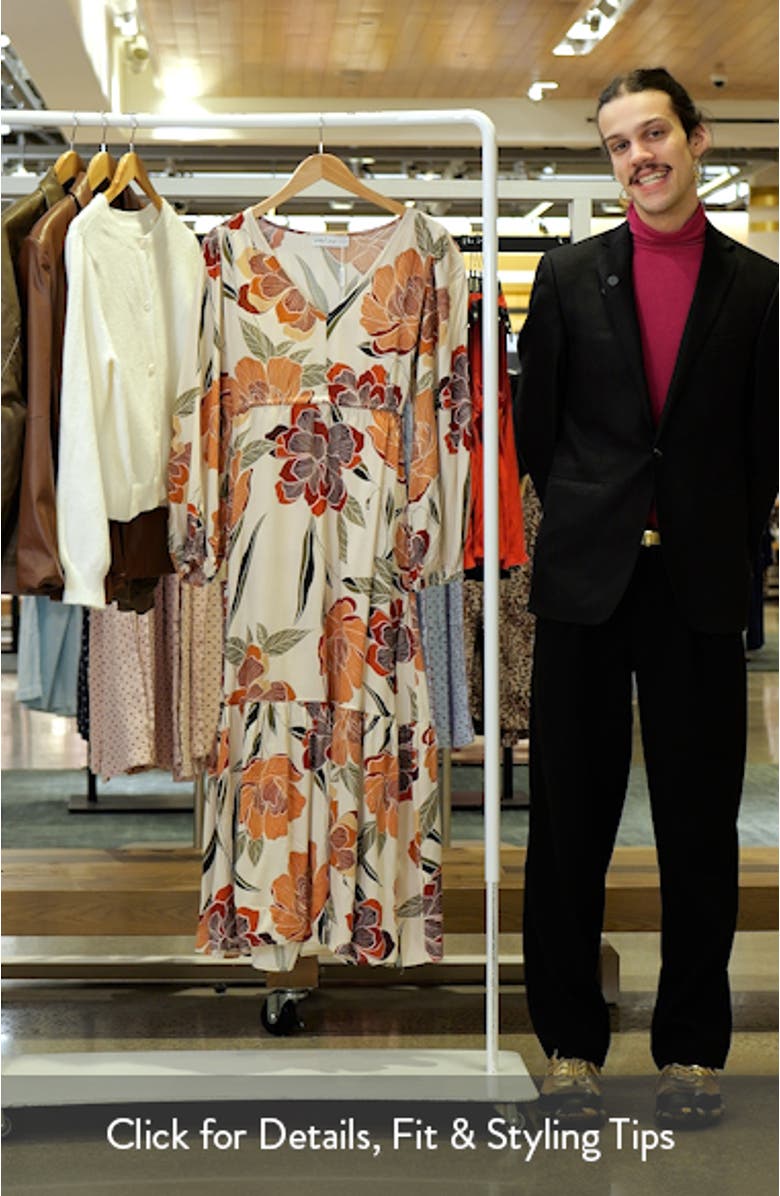 Cerwin Floral Print Long Sleeve Maxi Dress, sales video thumbnail