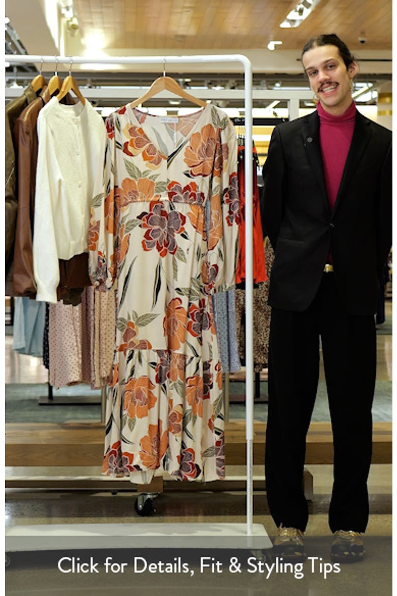 Cerwin Floral Print Long Sleeve Maxi Dress video