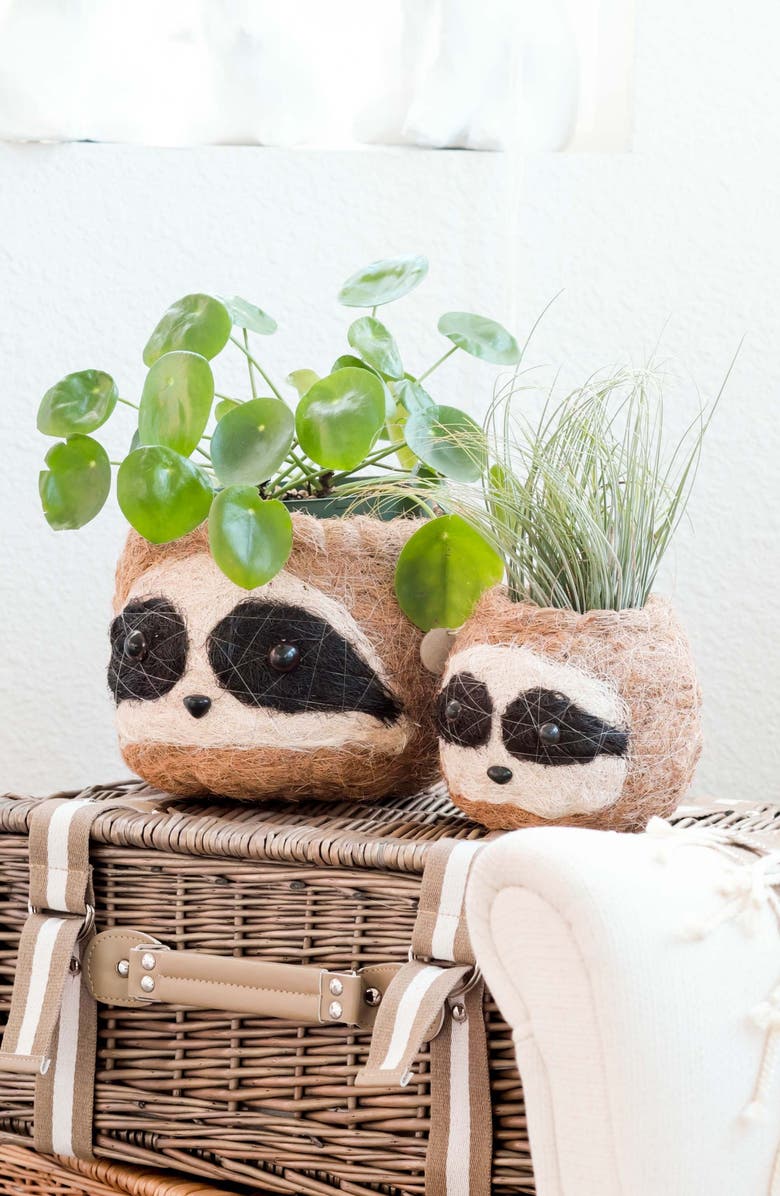 LIKHA Animal Head Coco Coir Planters, Alternate, color, Three-Tone