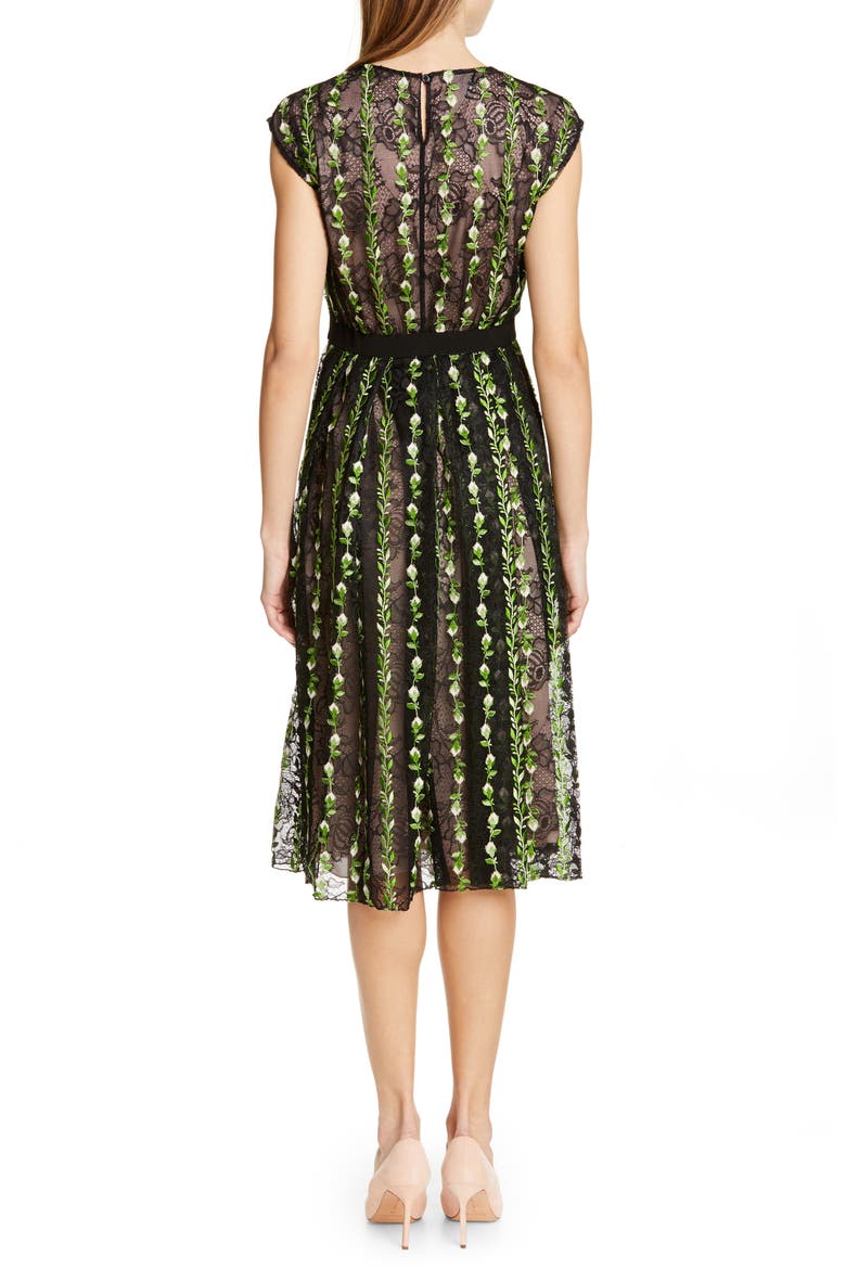 Floral Lace Cocktail Dress, Alternate, color, BLACK ROSES