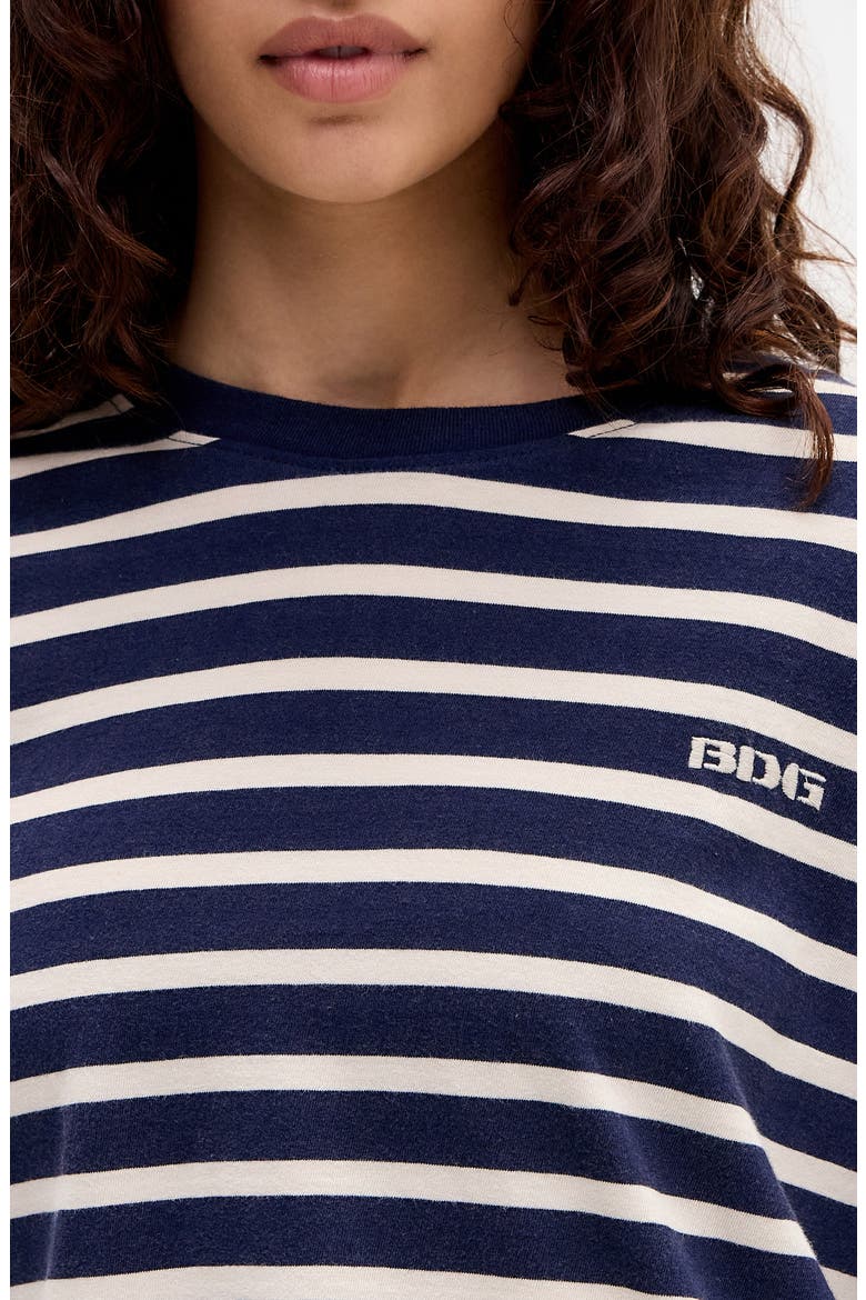 Kai Stripe Long Sleeve Cotton Dad T-Shirt, Alternate, color, BLUE STRIPE