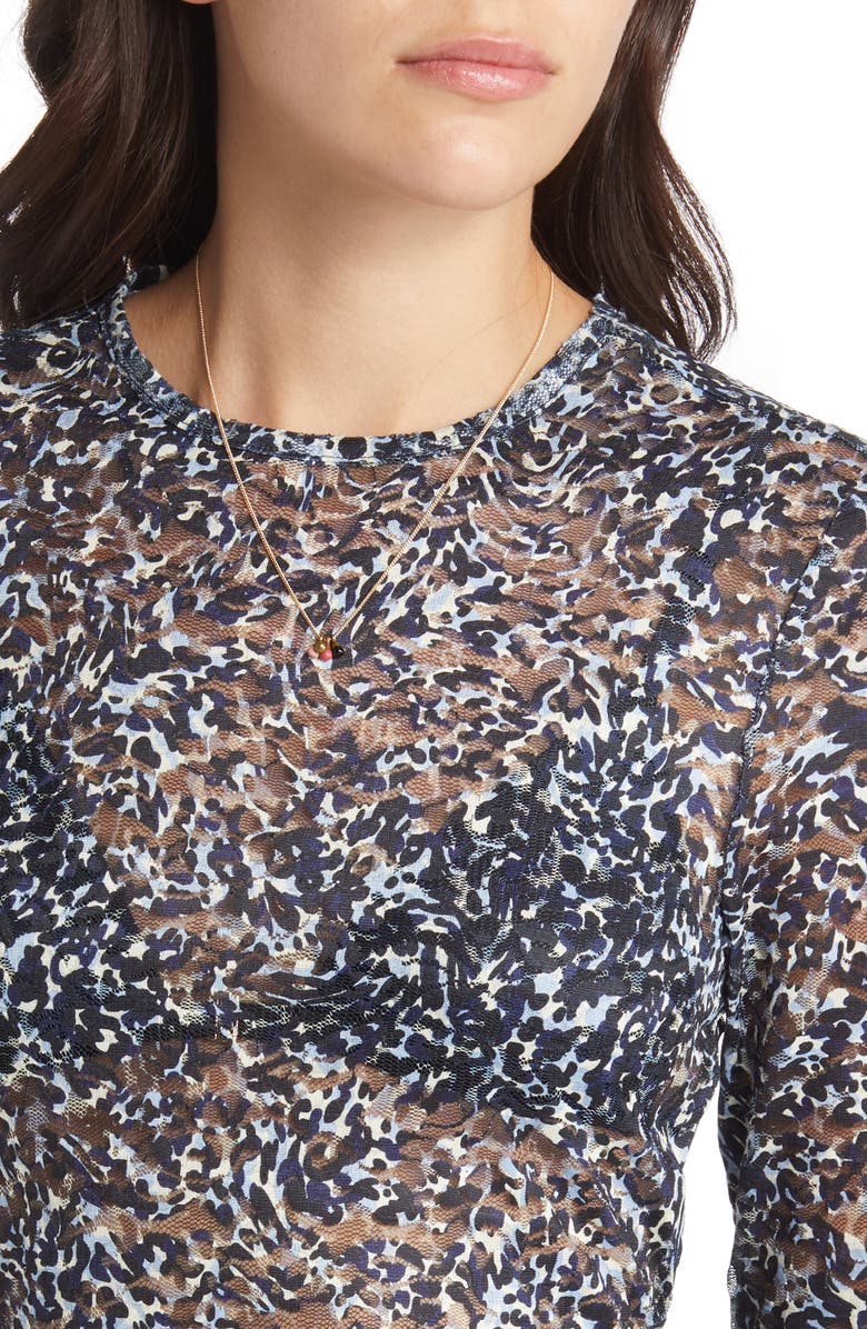 Scotch & Soda Lace Long Sleeve Top, Alternate, color,