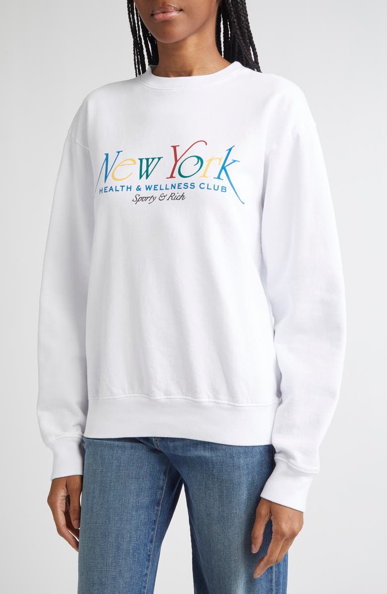 Sporty & Rich NY 94 Long Sleeve Cotton T-Shirt, Alternate, color, 