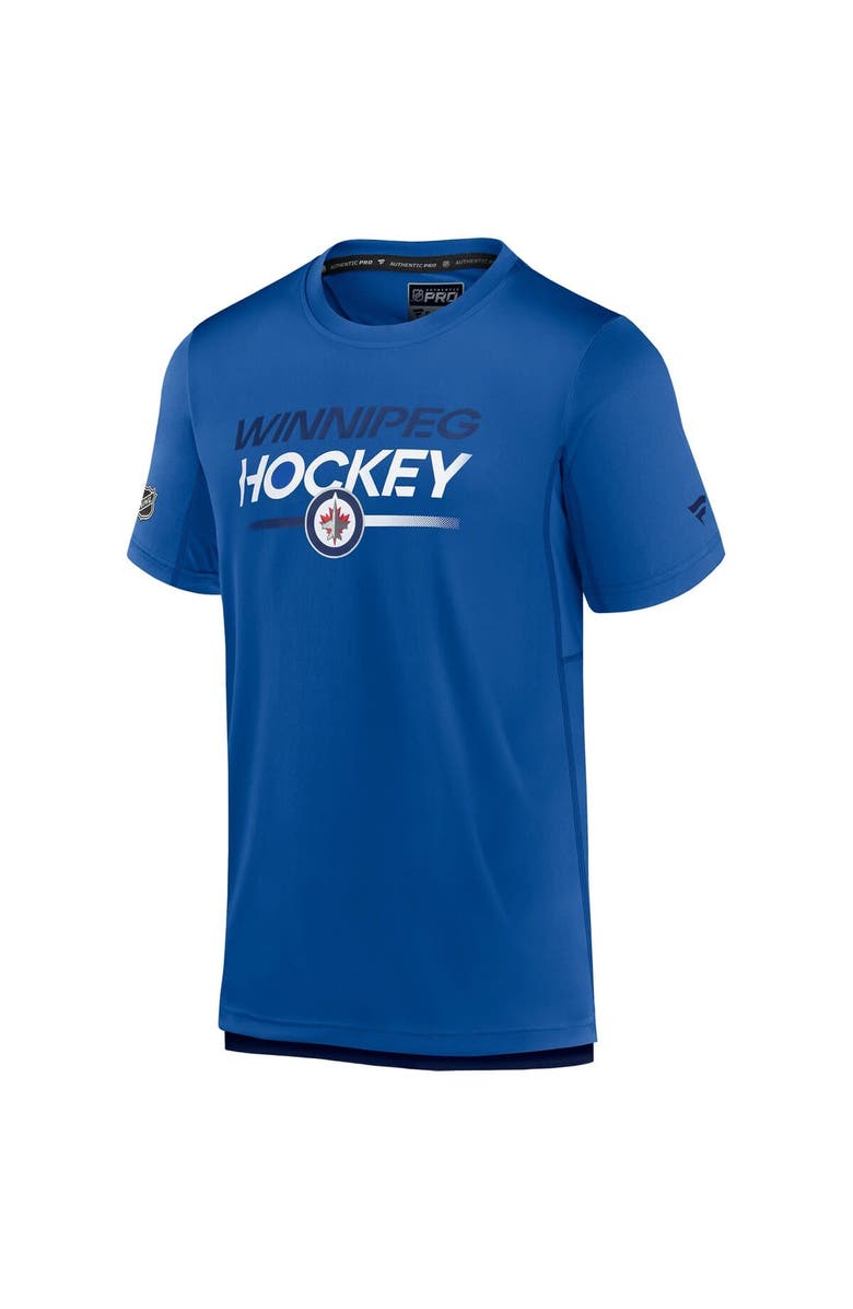 FANATICS Men's Fanatics  Blue Winnipeg Jets Authentic Pro Tech T-Shirt, Alternate, color, 