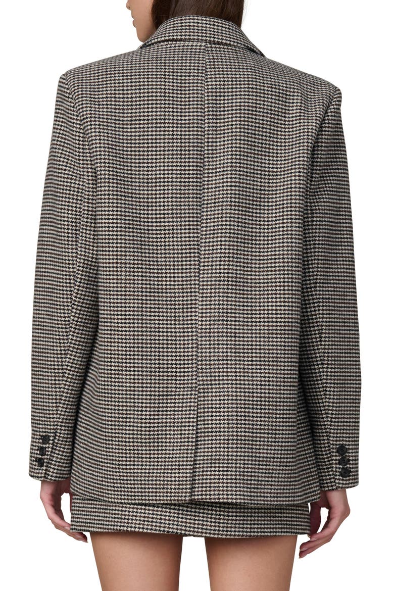 The Boyfriend Houndstooth Blazer, Alternate, color, BLACK/ CHOCOLATE HO