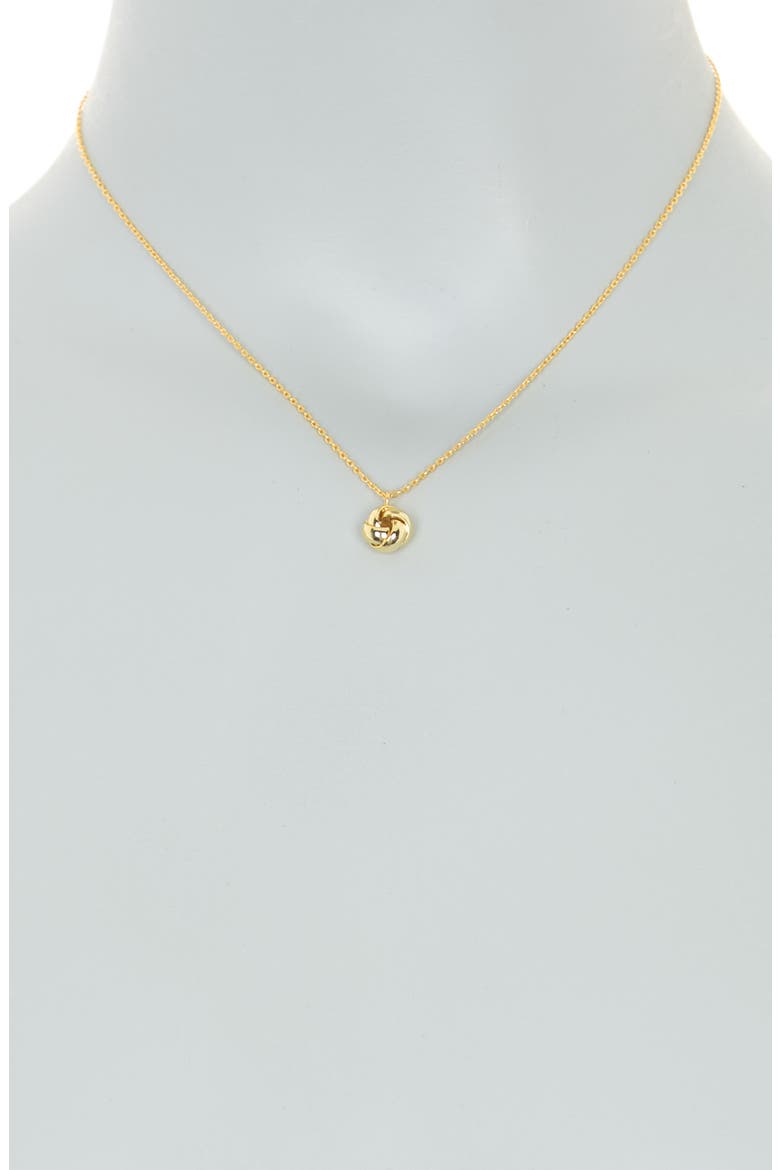 14K Gold Plated Twisted Knot Pendant Necklace, Alternate, color, YELLOW