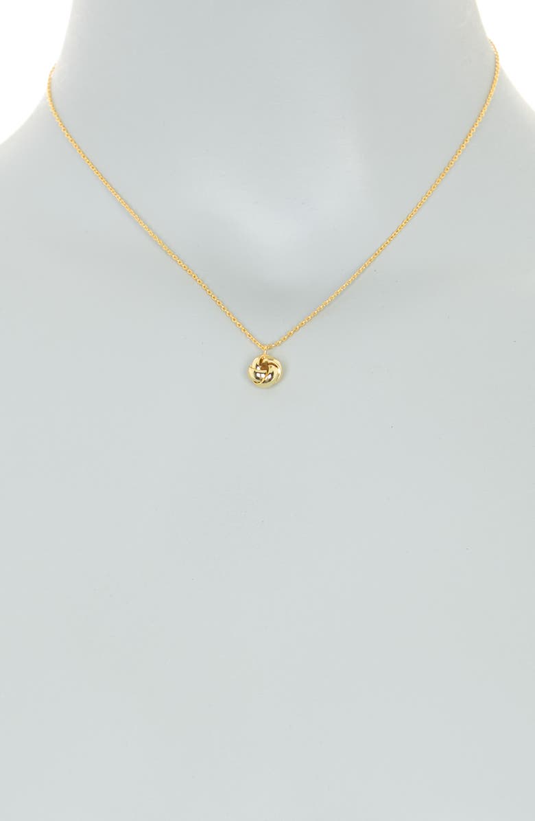 Adornia 14K Gold Plated Twisted Knot Pendant Necklace, Alternate, color, 