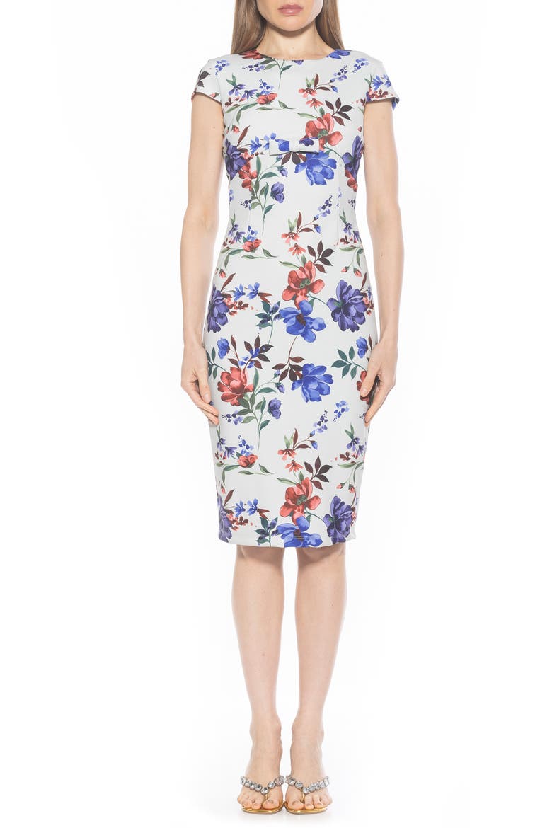 Evan Sheath Dress, Main, color, MINT FLORAL
