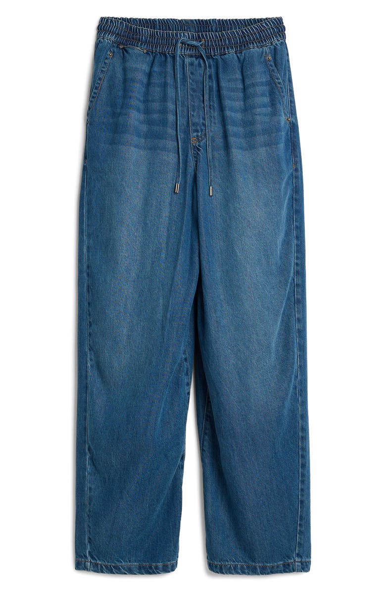 Desigual Drawstring Wide Leg Jeans, Alternate, color, Medium Blue