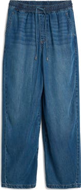 Desigual Drawstring Wide Leg Jeans