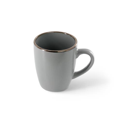 Gibson Home Rockaway 16 Piece Stoneware Gold Rimmed Dinnerware Set In Gold