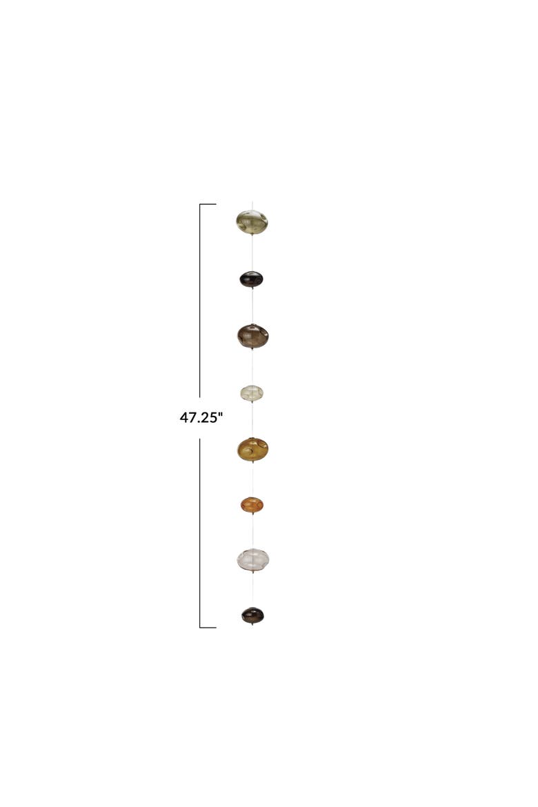 Azure Bubbles Hand-Blown Garland, Brown, Alternate, color, Brown