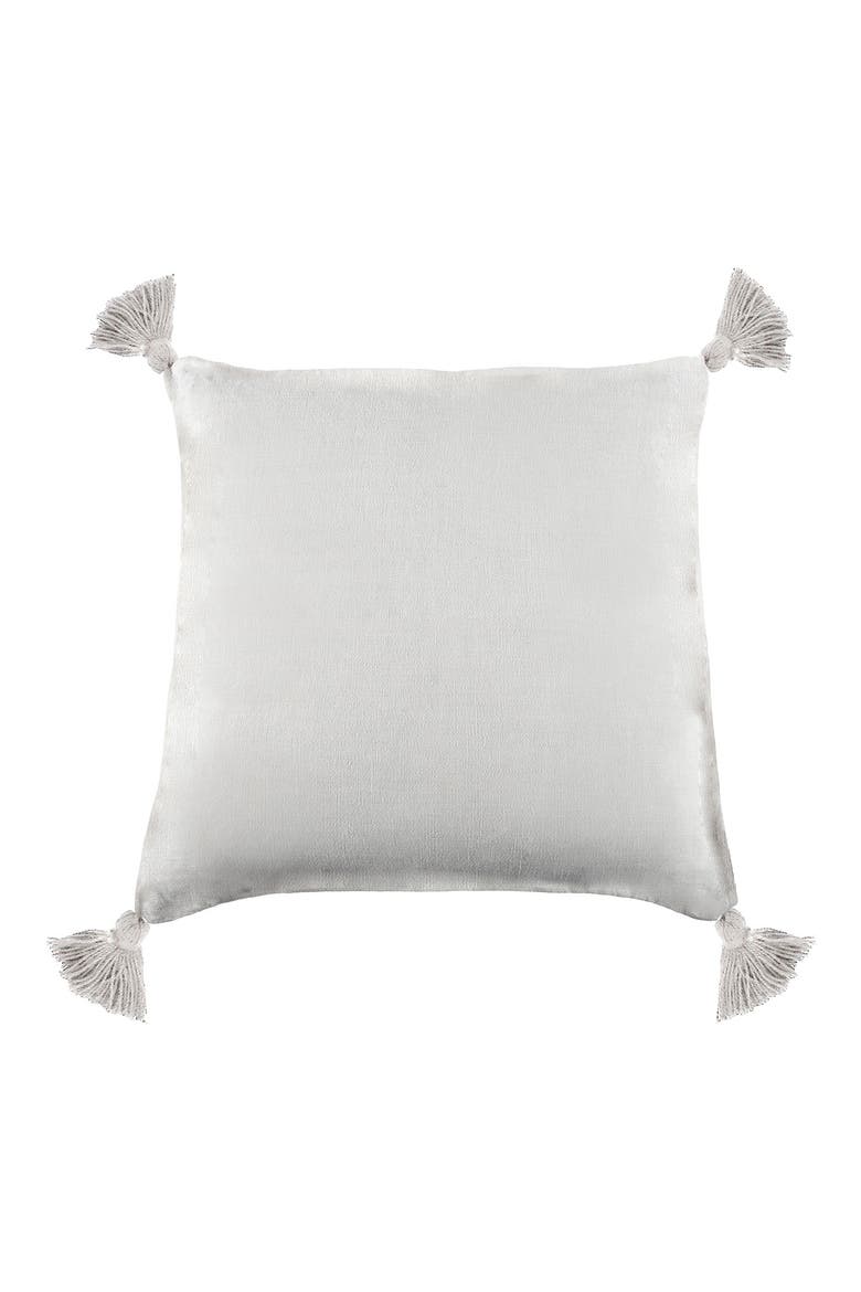 Montauk Tassel Accent Pillow, Main, color, WHITE