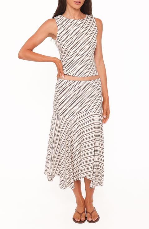 Amber Striped 2-Piece Skirt Set