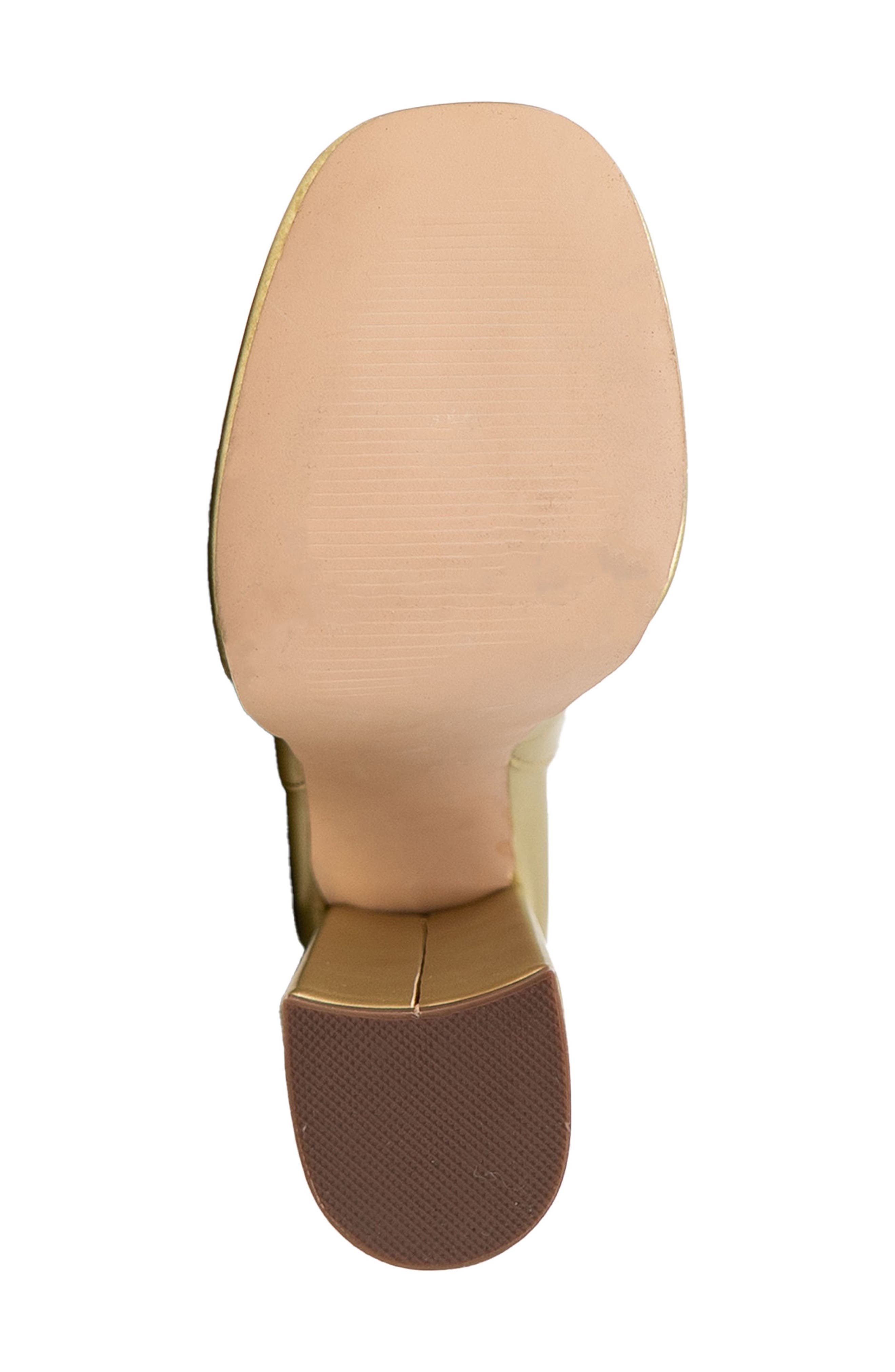 CHASE AND CHLOE Double Platform Chunky Boot, Alternate, color, Gold Metallic