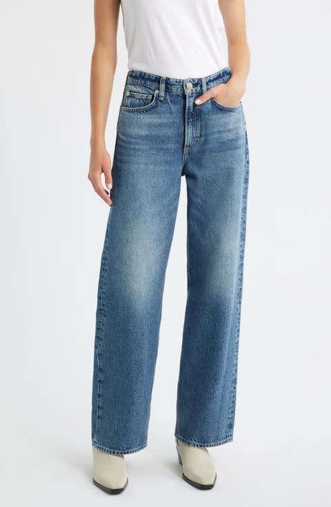 Logan Mid Rise Wide Leg Jeans (Echo)