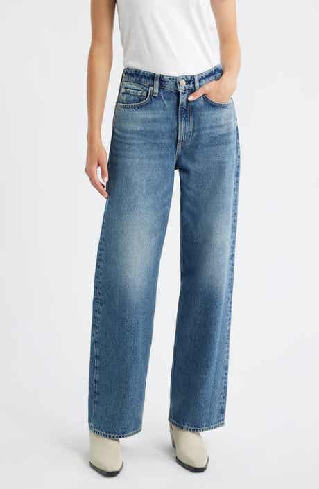 Logan Mid Rise Wide Leg Jeans