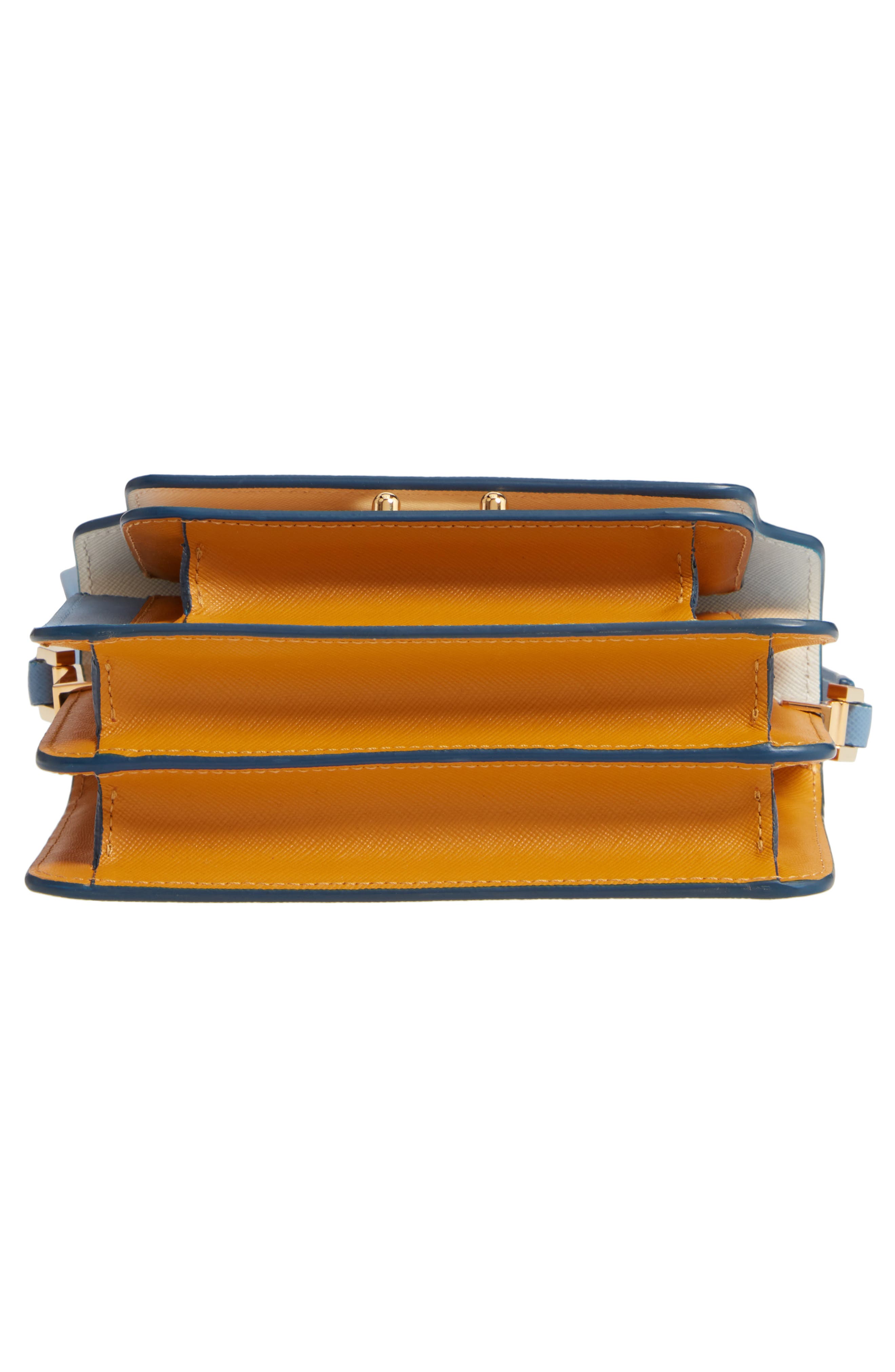 Marni Small Trunk Colorblock Leather Shoulder Bag, Alternate, color, 