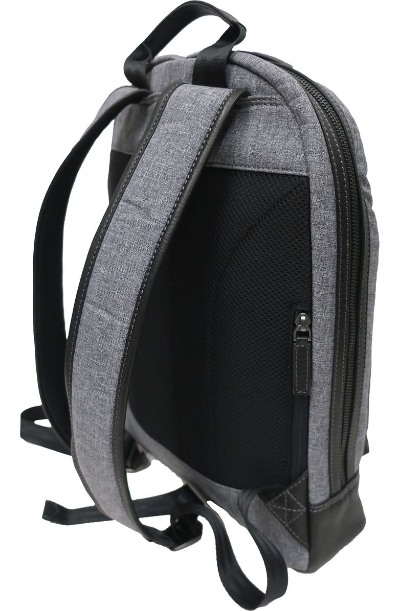 BOCONI Recycled Polyester & Leather Backpack, Alternate, color,