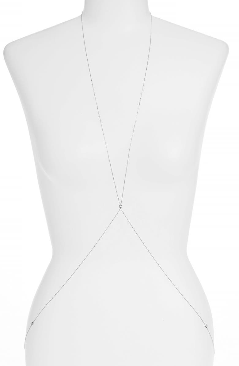 Nadri 'Salome' Bezel Set Cubic Zirconia Body Chain, Alternate, color, 