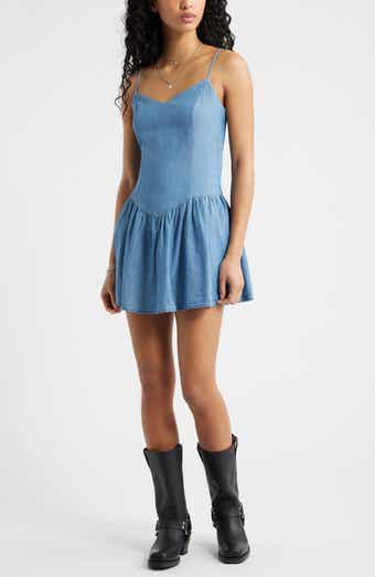 Cotton Chambray Minidress