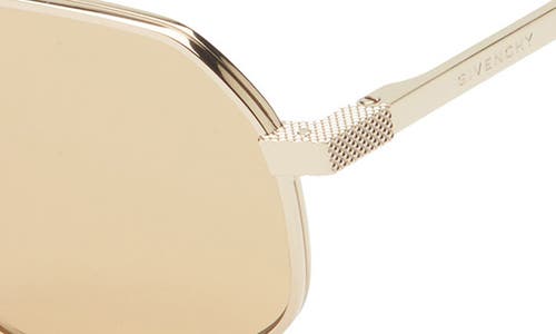 Givenchy Gv One 57mm Pilot Sunglasses In Brown