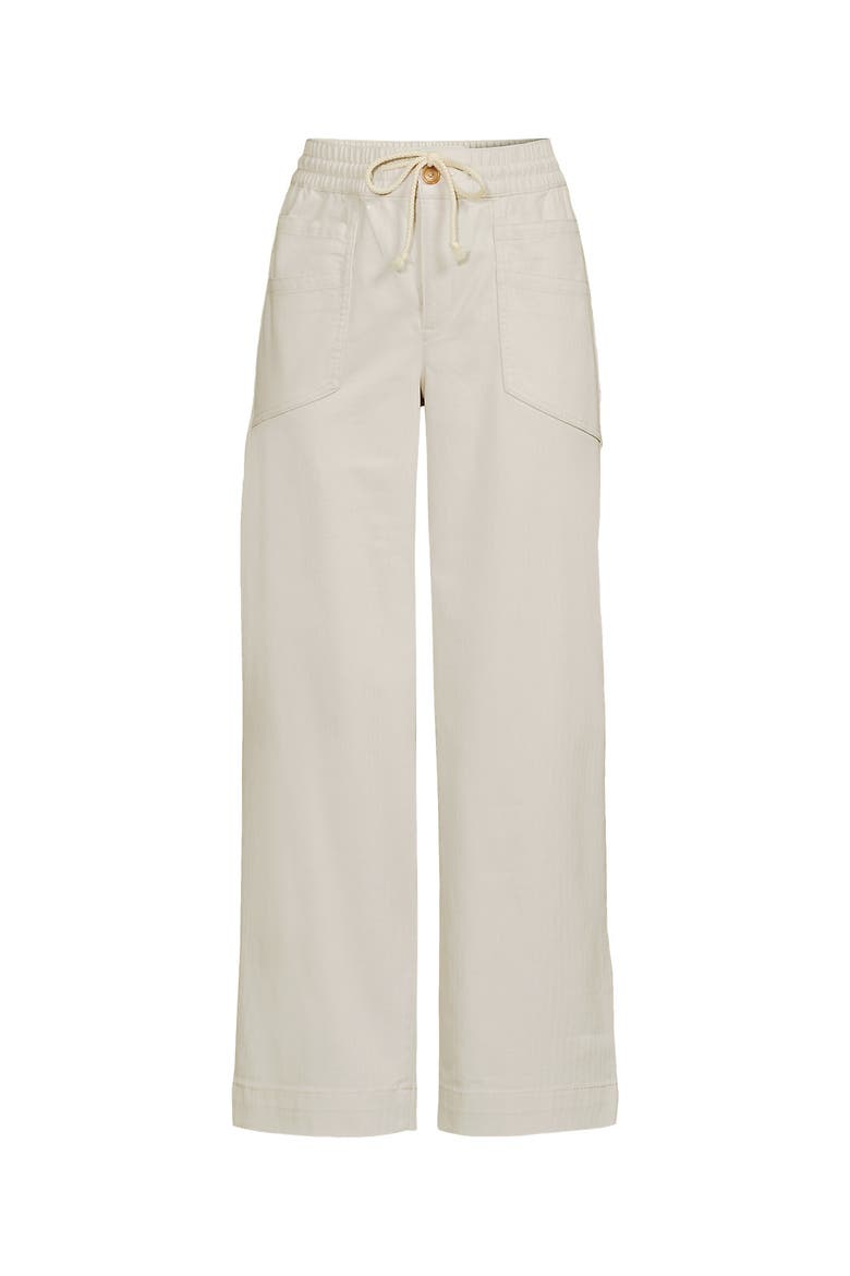 Herringbone Chino High Rise Relaxed Straight Drawstring Ankle Pants, Alternate, color, Light Stone