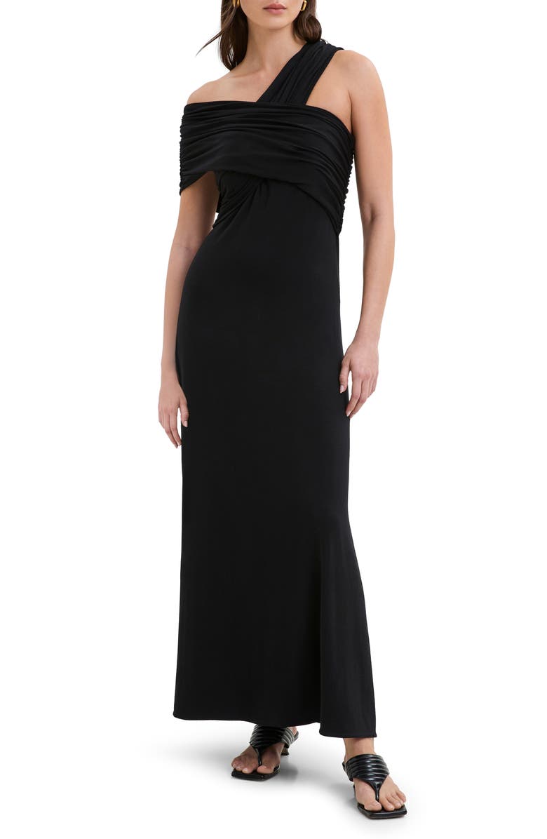 Marcella Alyssa Jersey Cocktail Dress, Main, color, Black
