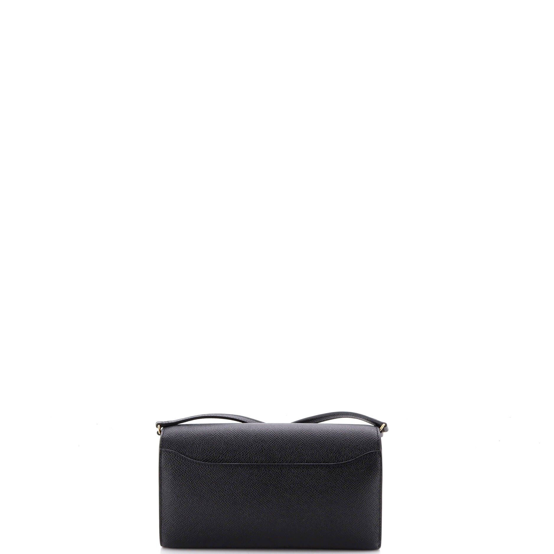 Pre-Owned Hermes Constance To Go Wallet Epsom, Alternate, color, Noir
