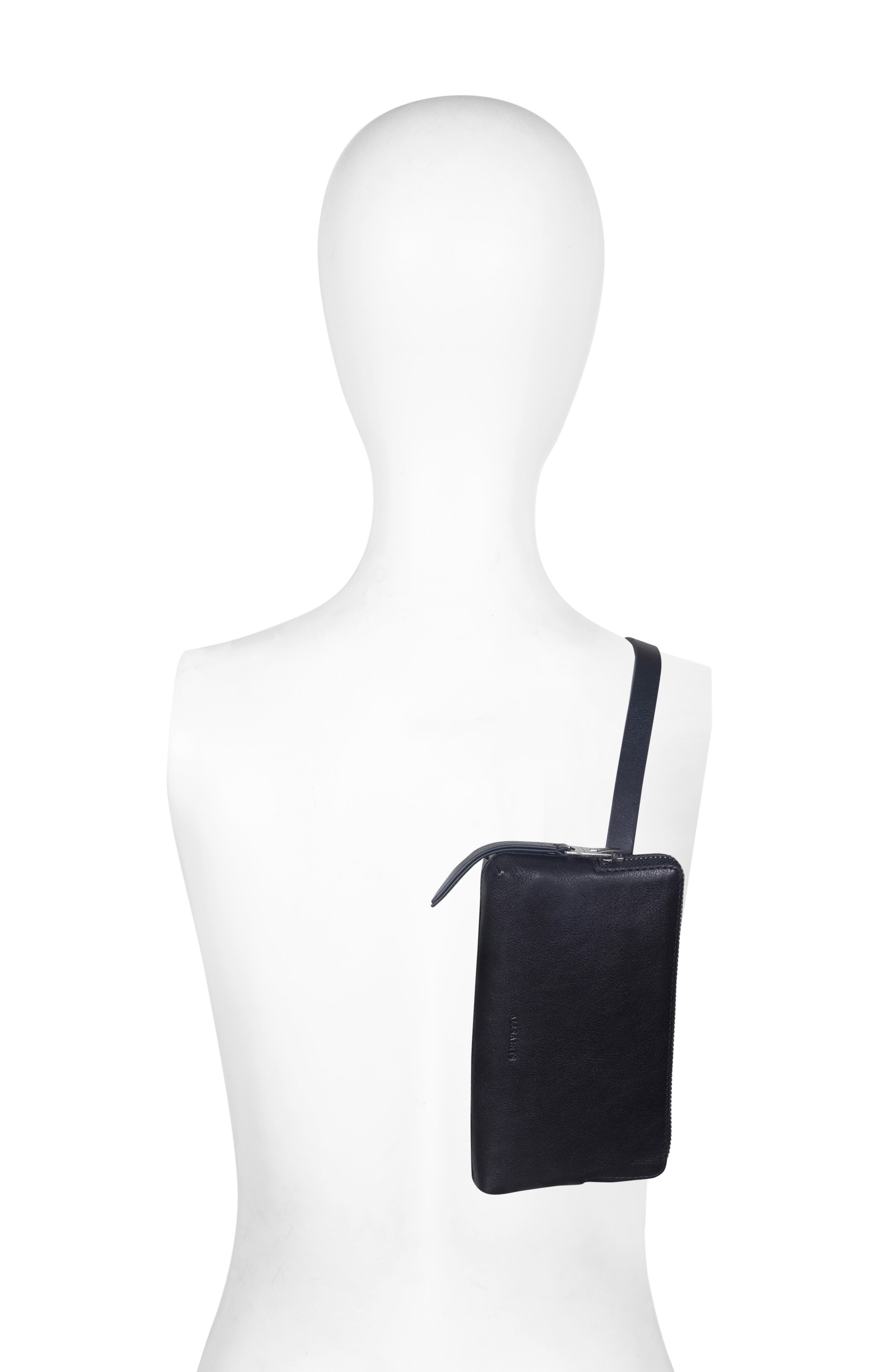 AllSaints Leather Belt Bag, Alternate, color, 