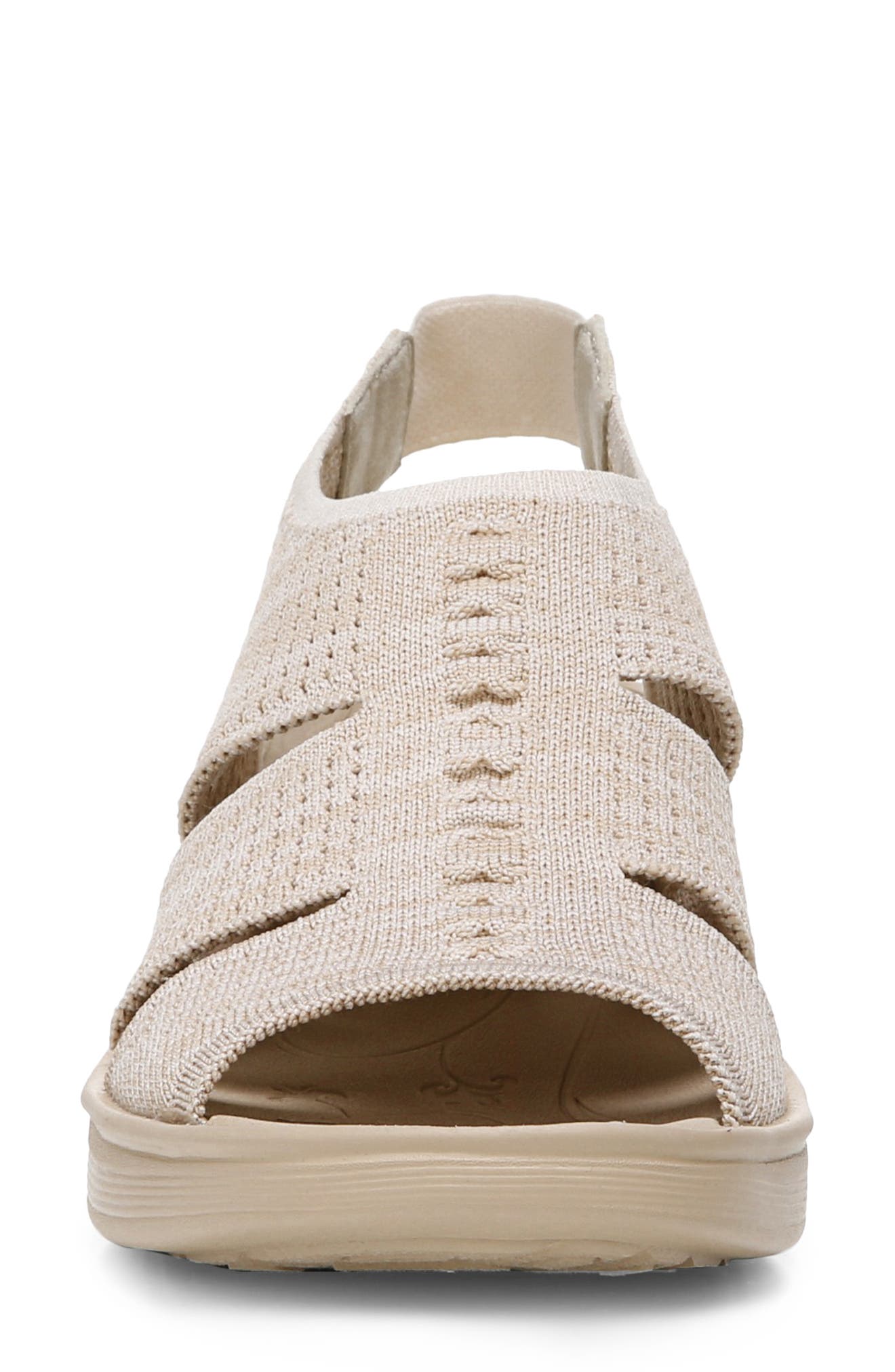 Double Up Wedge Slingback Sandal, Alternate, color, ALMOND KNIT