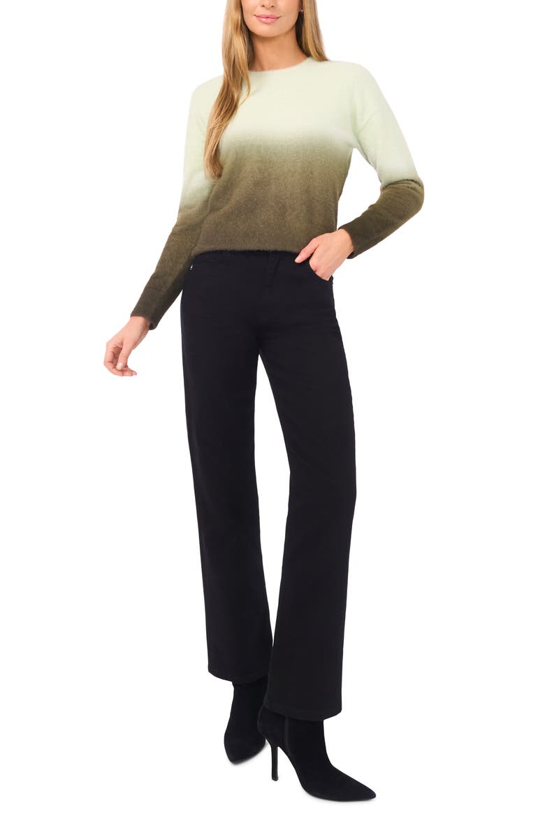 Ombré Crewneck Sweater, Alternate, color, SEACREST
