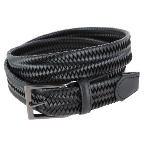 Andres Classic Leather Stretch Dress Belt