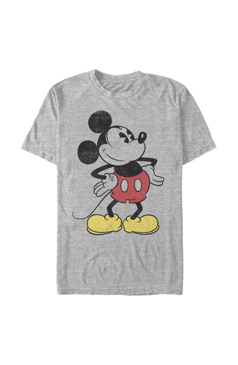 Mickey & Friends Men's Mickey & Friends Mickey Mouse Vintage Pose  Graphic T-Shirt, Alternate, color, Athletic Heather