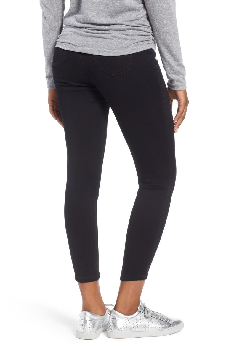 Butter Ankle Super Skinny Maternity Jeans, Alternate, color, BLACK