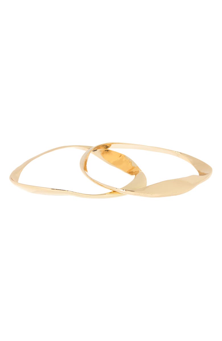 Nine West Set of 2 Wavy Bangles, Alternate, color, 