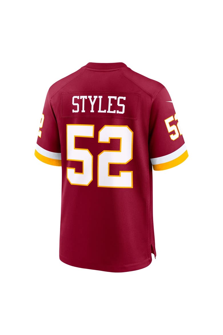 Men's Nike Burgundy Washington Commanders Sonny Styles Team Game Jersey, Alternate, color, Burgundy