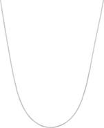 FZN Sterling Silver Adjustable Box Chain Necklace