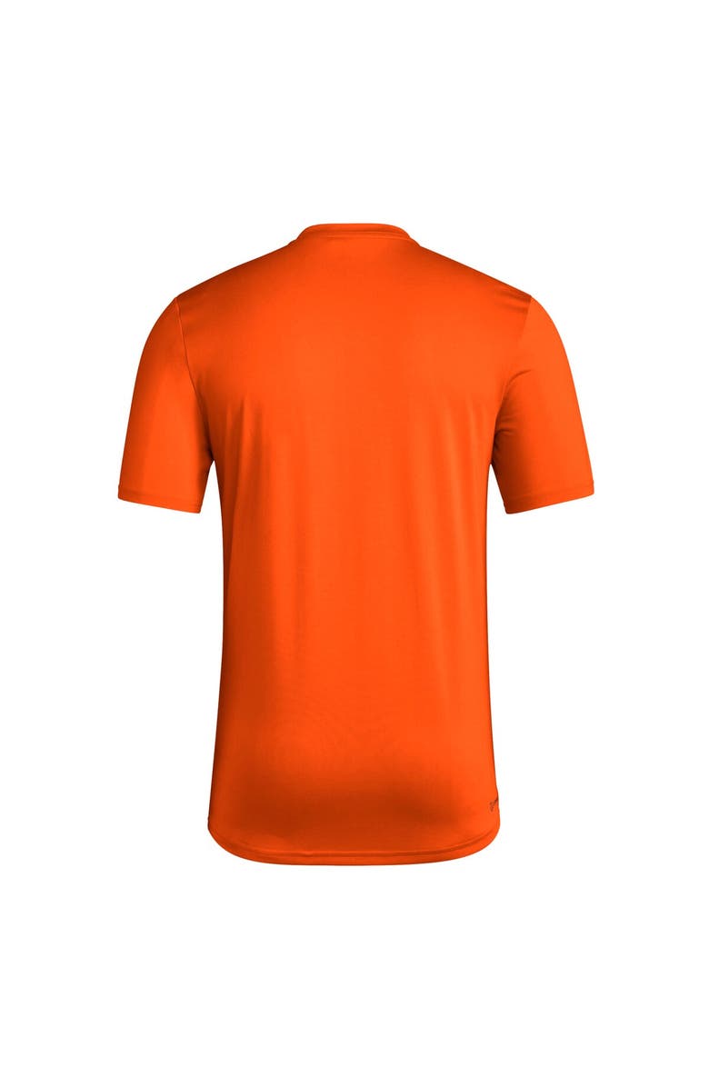 adidas Men's adidas  Orange Miami Hurricanes Locker Slogan Pre-Game T-Shirt, Alternate, color, Orange