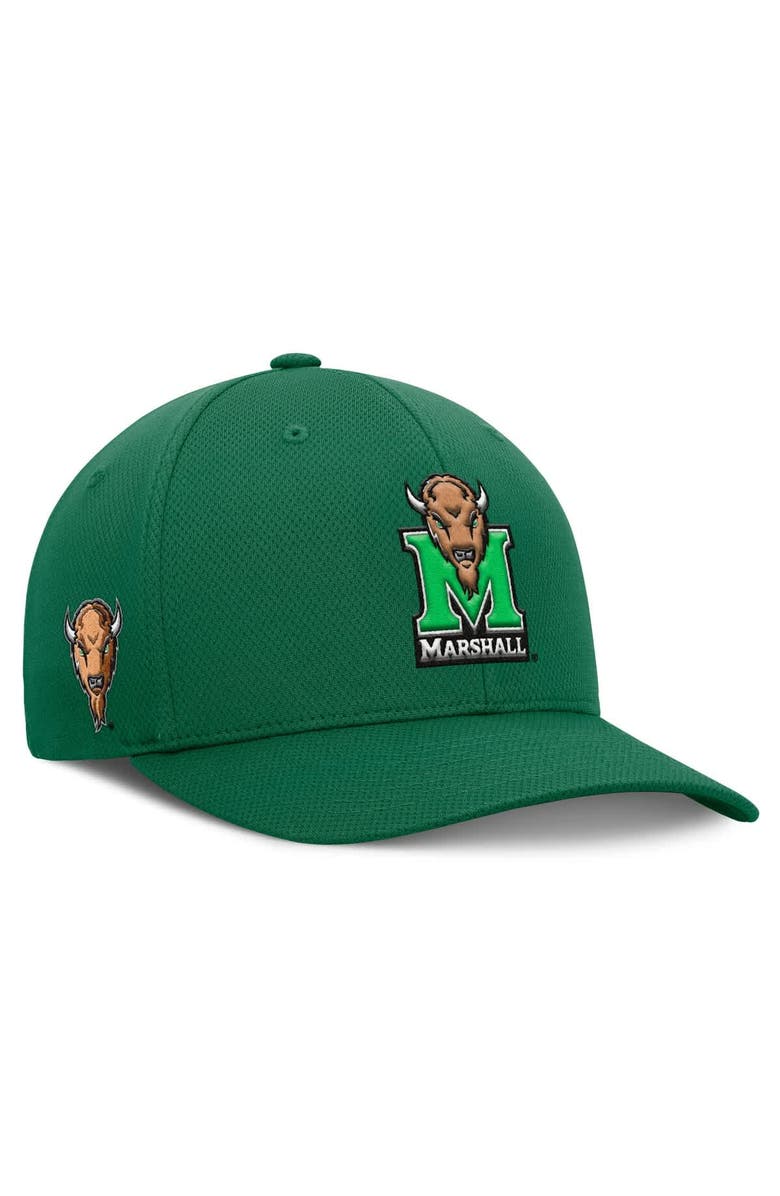 TOP OF THE WORLD Men's Top of the World Kelly Green Marshall Thundering Herd Reflex Flex Hat, Main, color, Kelly Green