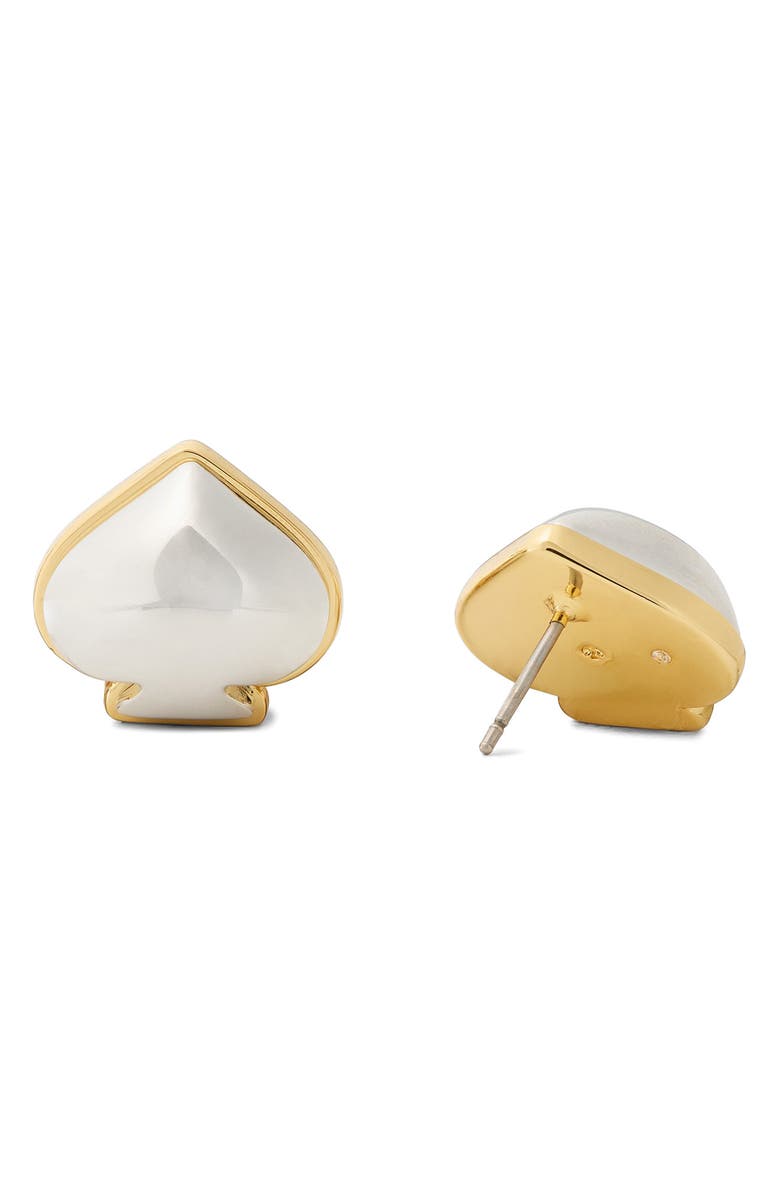 Kate Spade New York spade stud earrings, Alternate, color, Silver/ Gold