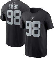 Nike Men's Nike Maxx Crosby Black Las Vegas Raiders Player Name & Number T-Shirt