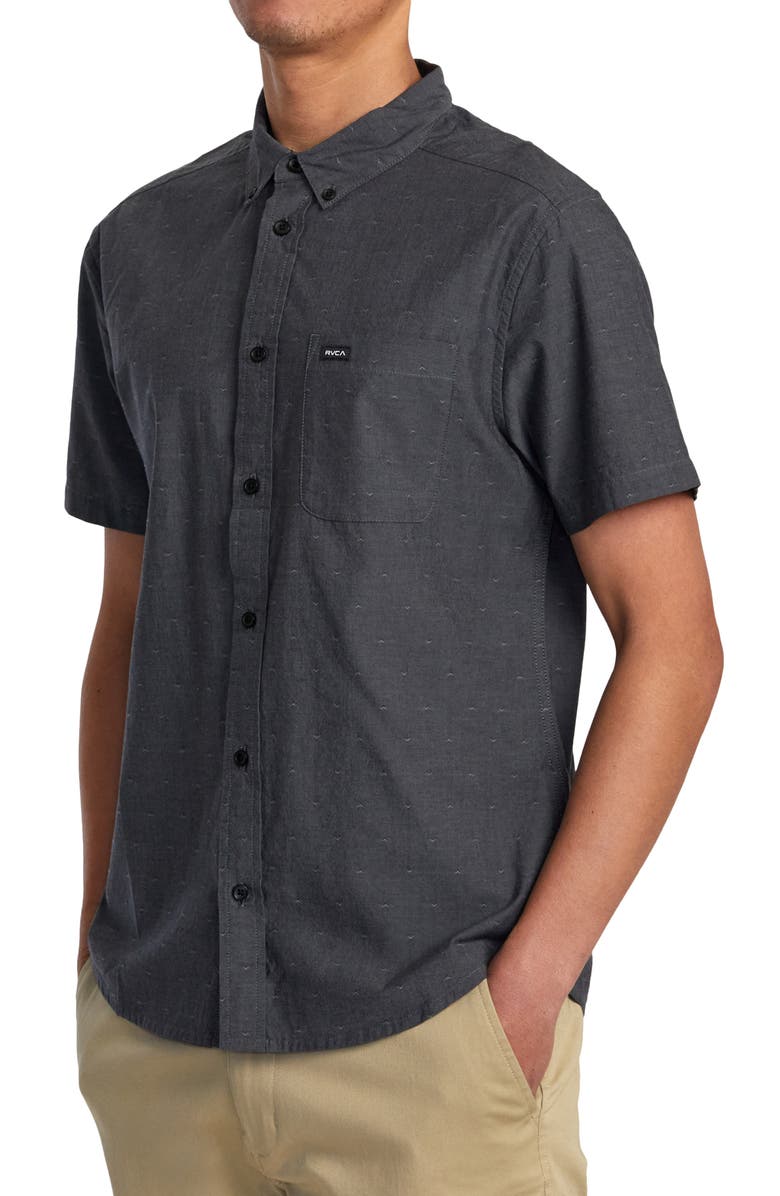 RVCA That'll Do Dobby Short Sleeve Button-Down Shirt, Alternate, color, 