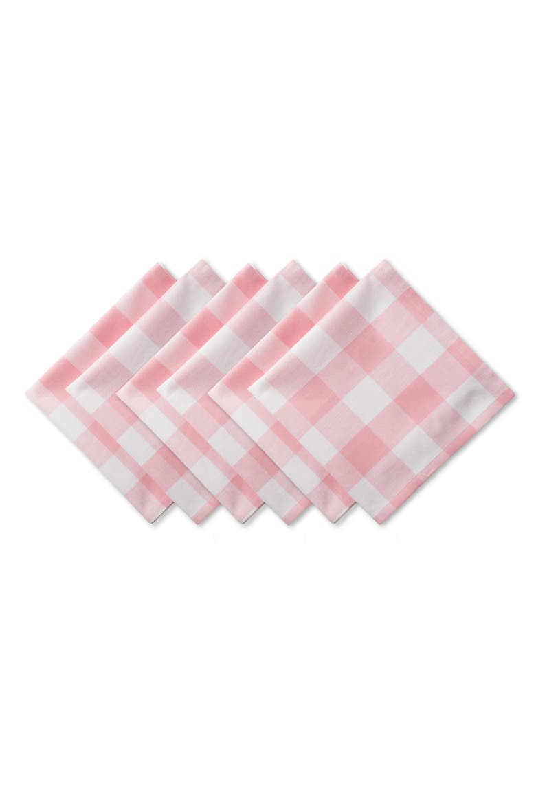 Buffalo Check Napkin Set/6, Main, color, Pink