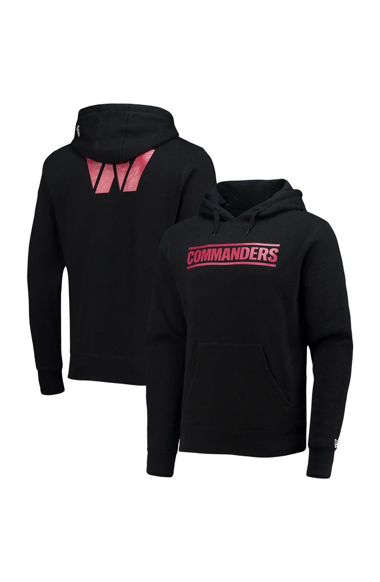New Era Men's New Era Black Washington Commanders Fleece Pullover Hoodie, Main, color,
