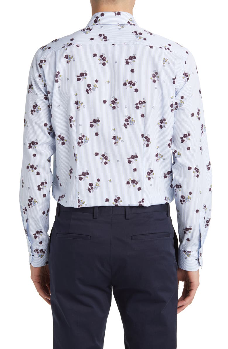 Paul Smith Tailored Fit Floral Stripe Cotton Dress Shirt, Alternate, color, 
