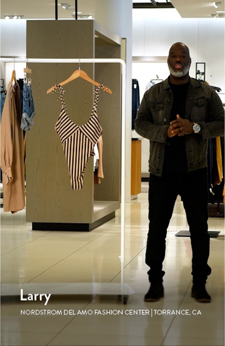 Anju Stripe One-Piece Swimsuit, sales video thumbnail