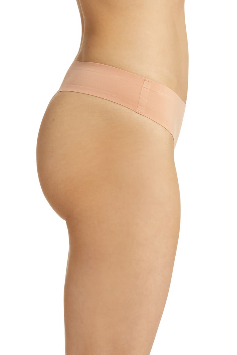 Period & Leakproof Light Absorbency Seamless Thong, Alternate, color, SMOOTH TERRACOTTA